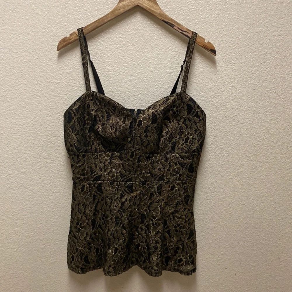 Torrid Metallic Lace Camisole 1X